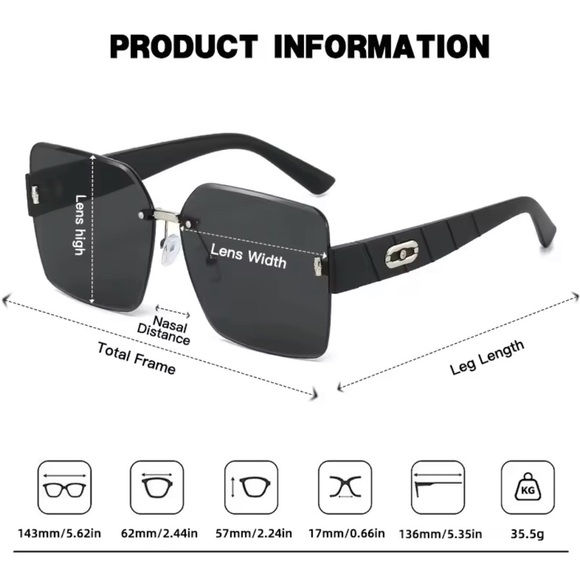 Women's Gradient luxury Sunglasses - till color - Picture 5 of 5